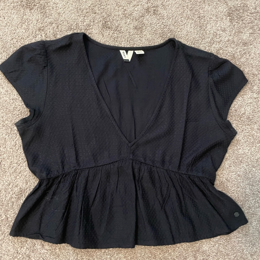 Black ROXY classy cropped top